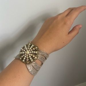 Leatherrock statement piece bracelet